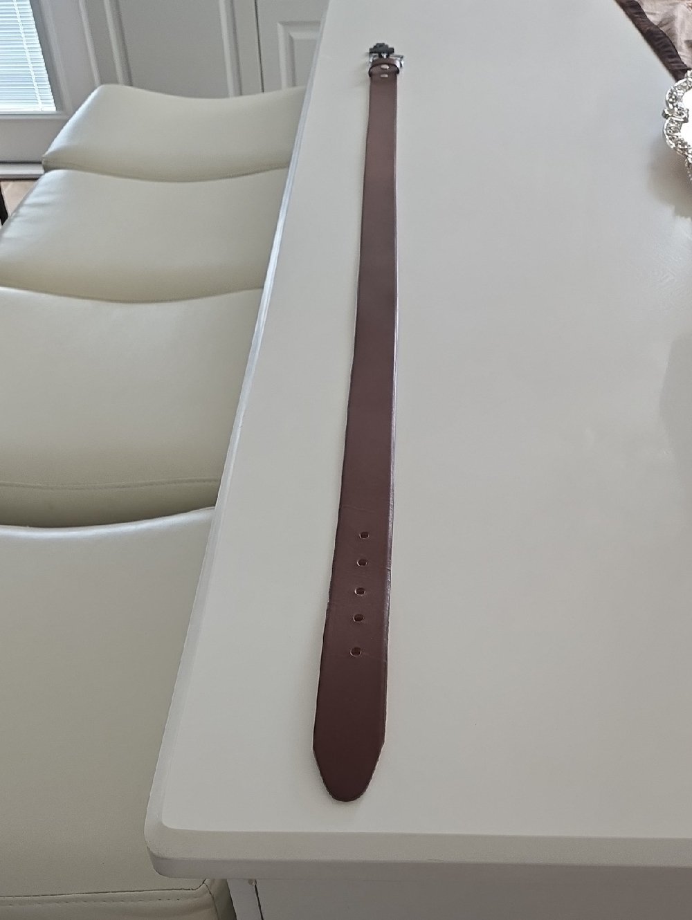 Men's Brown Leather Belt - Classic Dress Belt